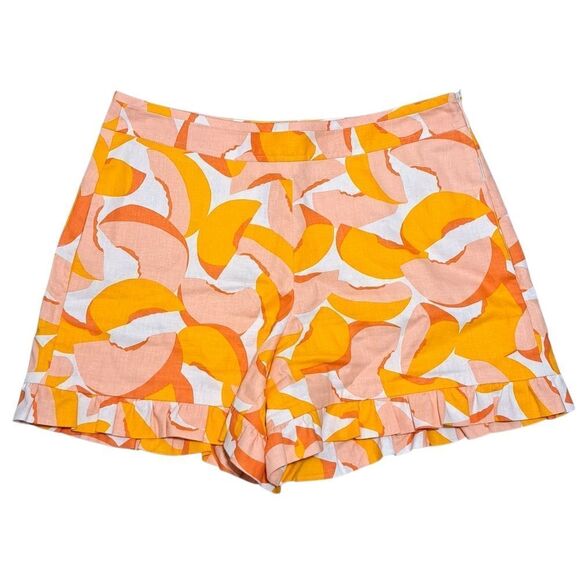 Kate Spade New York Linen Blend Boho Plain Weave Wide Leg Size 4 Multi- Color - Picture 1 of 16